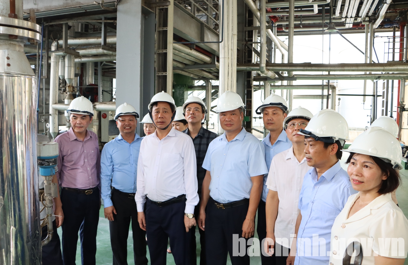 Đoàn giám sát tại Nhà máy ép dầu của Công ty cổ phần Tập đoàn Dabaco Việt Nam.